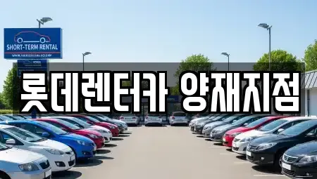 서울특별시 서초구 양재동 렌트카 전문 롯데렌터카 양재지점