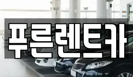 서울특별시 용산구 문배동 렌트카 전문 푸른렌트카