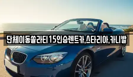 서울특별시 종로구 묘동 렌트카 전문 단체이동쏠라티15인승렌트카,스타리아,카니발