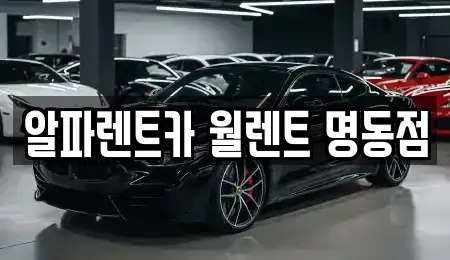 서울특별시 종로구 묘동 렌트카 전문 알파렌트카 월렌트 명동점