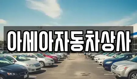 서울특별시 중구 남산동2가 중고차매매 전문 아세아자동차상사