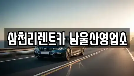 울산 남구 야음동 장기렌트카 전문 삼천리렌트카 남울산영업소