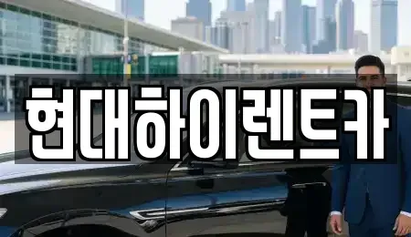 울산 중구 서동 장기렌트카 전문 현대하이렌트카