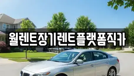 인천 강화군 렌트카 전문 월렌트장기렌트플랫폼직카