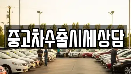 인천 중구 경동 중고차매매 전문 중고차수출시세상담