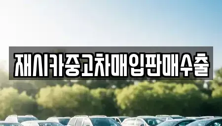 인천광역시 동구 화수동 중고차 전문 재시카중고차매입판매수출