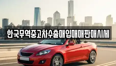 인천광역시 연수구 연수동 중고차매매 전문 한국무역중고차수출매입매매판매시세