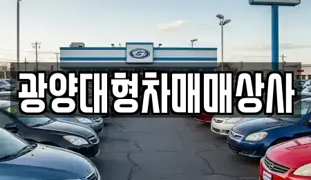 전남 광양시 황금동 중고차 전문 광양대형차매매상사
