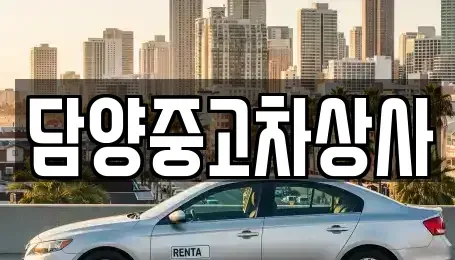 전남 담양군 담양읍 중고차매매 전문 담양중고차상사