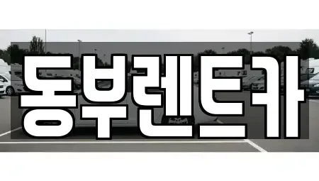 전남 순천시 해룡면 렌트카 전문 동부렌트카