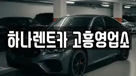 전라남도 고흥군 렌트카 전문 하나렌트카 고흥영업소