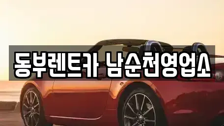 전라남도 순천시 옥천동 렌트카 전문 동부렌트카 남순천영업소