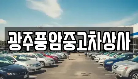 전라남도 함평군 나산면 중고차매매 전문 광주풍암중고차상사