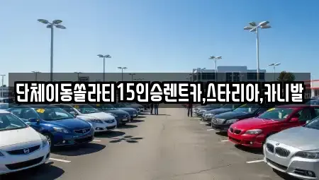 전북 군산시 신창동 렌트카 전문 단체이동쏠라티15인승렌트카,스타리아,카니발