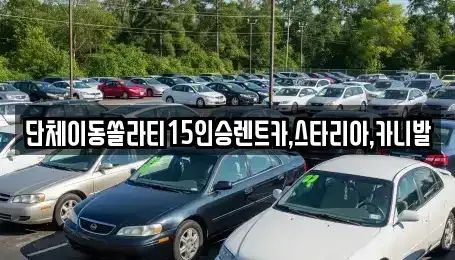 전북 군산시 영화동 렌트카 전문 단체이동쏠라티15인승렌트카,스타리아,카니발