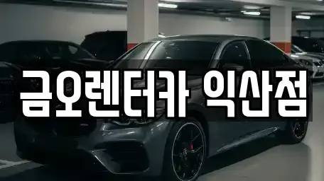 전북특별자치도 단기렌트카 전문 금오렌터카 익산점