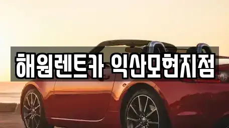 전북특별자치도 단기렌트카 전문 해원렌트카 익산모현지점