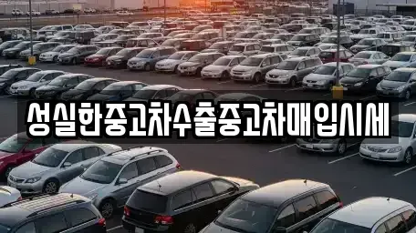 전북특별자치도 전주시 완산구 경원동1가 중고차 전문 성실한중고차수출중고차매입시세