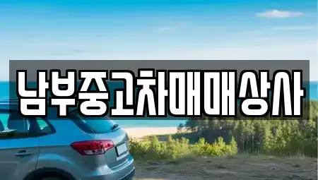 충남 중고차매매 전문 남부중고차매매상사
