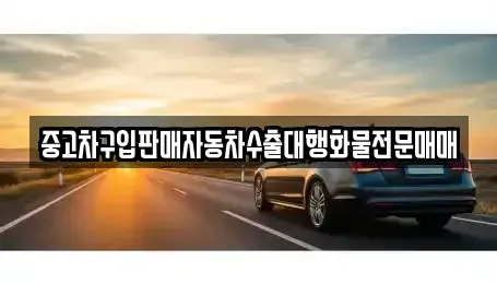 충남 청양군 장평면 중고차매매 전문 중고차구입판매자동차수출대행화물전문매매