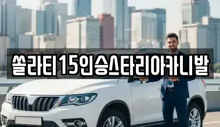 충북 충주시 성남동 렌트카 전문 쏠라티15인승스타리아카니발