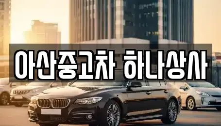 충청남도 아산시 남동 중고차매매 전문 아산중고차 하나상사