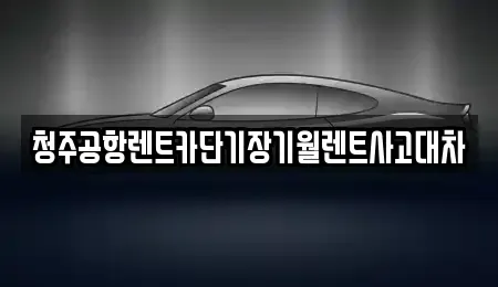 충청북도 청주시 흥덕구 가경동 단기렌트카 전문 청주공항렌트카단기장기월렌트사고대차