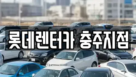 충청북도 충주시 대소원면 장기렌트카 전문 롯데렌터카 충주지점